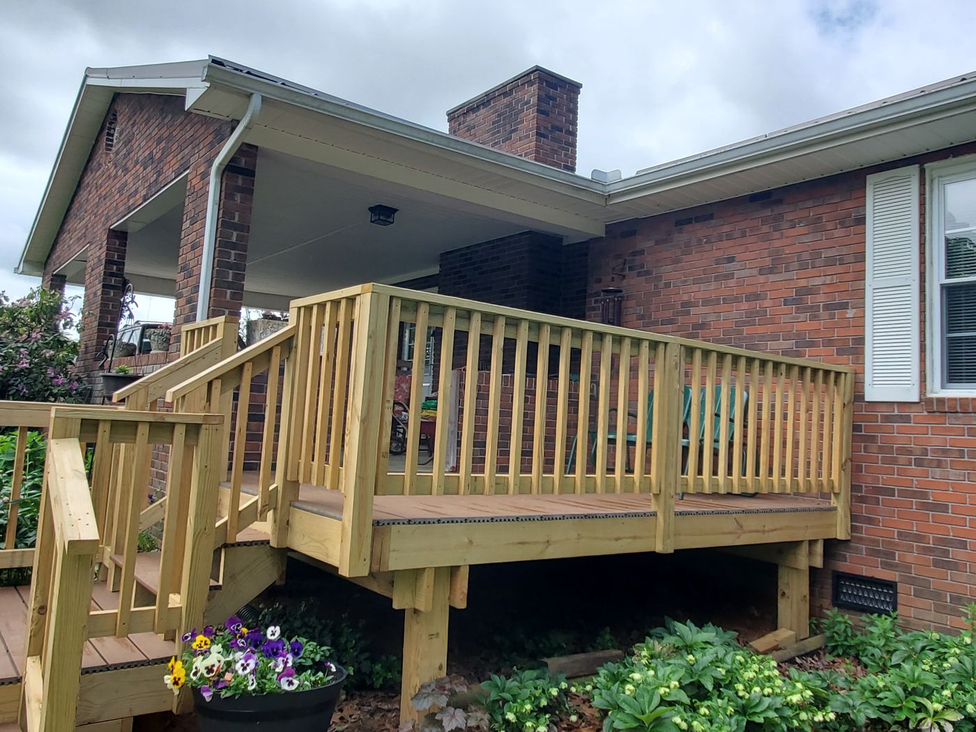 New wood deck and stairs